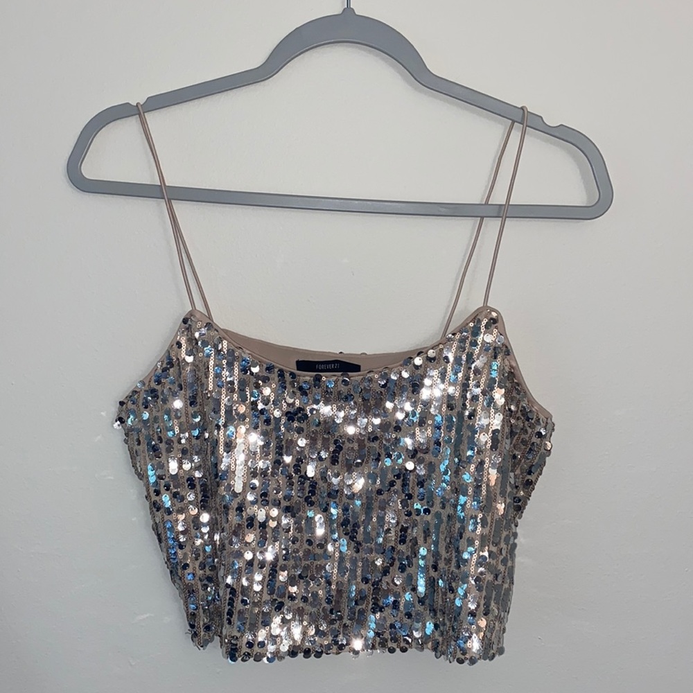 Forever 21 Sequin Crop Top